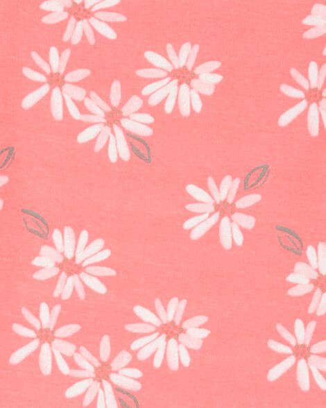 بيجامة قطنية ١٠٠٪ بنقشة زهور، قطعتين، للبنات الصغيرات - مرجاني HKr-K0047