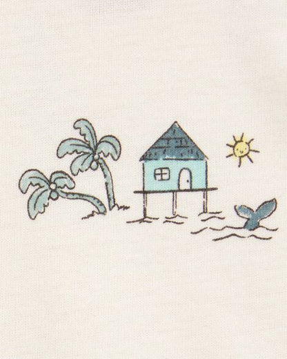 طقم ملابس داخلية بدون أكمام بطبعة محيطية للأولاد الصغار (5 قطع) HKr-K0009