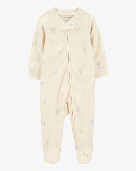 Baby Floral Snap-Up Cotton Sleep & Play Pajamas HKr-K0023