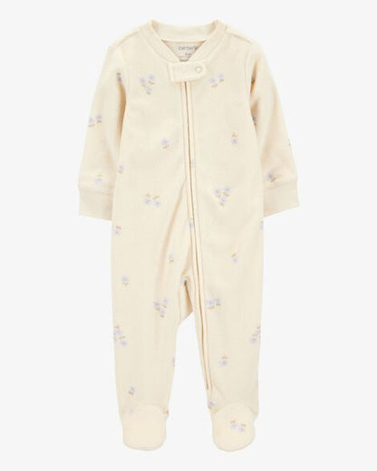 Baby Floral Snap-Up Cotton Sleep & Play Pajamas HKr-K0023