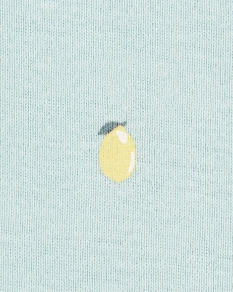 طقم ملابس داخلية ليمونية بأكمام قصيرة للبنات الصغيرات (عبوة من 5 قطع) HKr-K0008