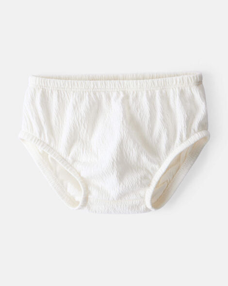 فستان شاش مزهر للبنات - أبيض HKR-K0050