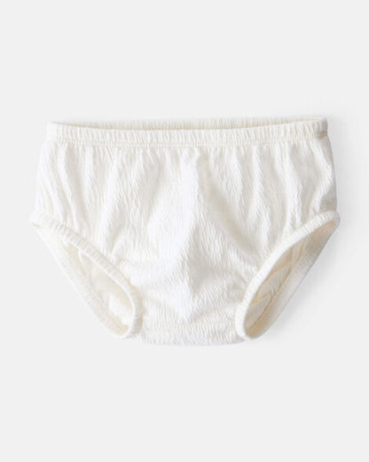 فستان شاش مزهر للبنات - أبيض HKR-K0050