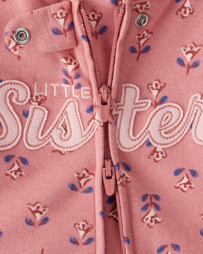 بيجامات نوم ولعب قطنية بسحاب ثنائي الاتجاه من Baby Little Sister HKr-K0017