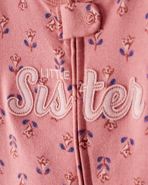 بيجامات نوم ولعب قطنية بسحاب ثنائي الاتجاه من Baby Little Sister HKr-K0017