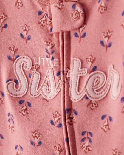 بيجامات نوم ولعب قطنية بسحاب ثنائي الاتجاه من Baby Little Sister HKr-K0017