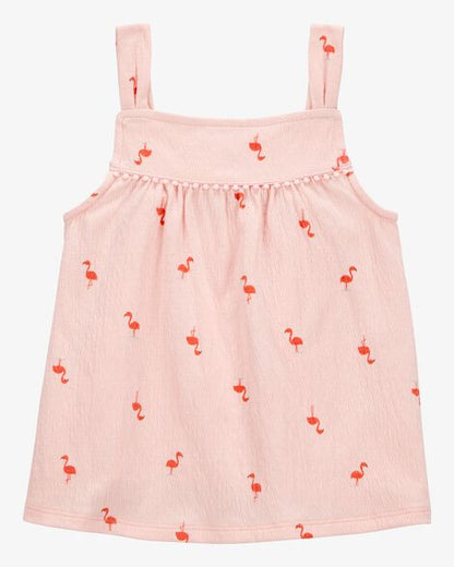Baby Flamingo Pom Pom Tank HKR-K0005