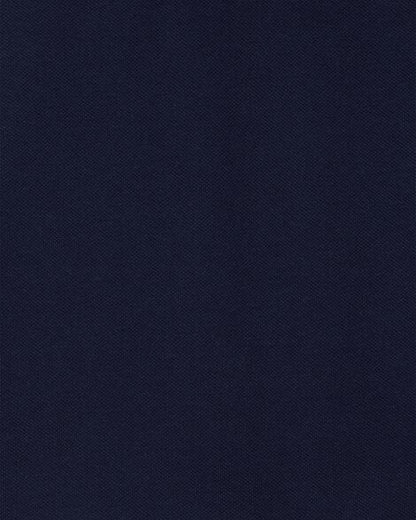 قميص بولو بيكيه بأكمام طويلة للأطفال الصغار - أزرق داكن HKr-K0032